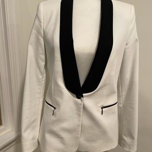 Classy Zara Tux Blazer White Medium